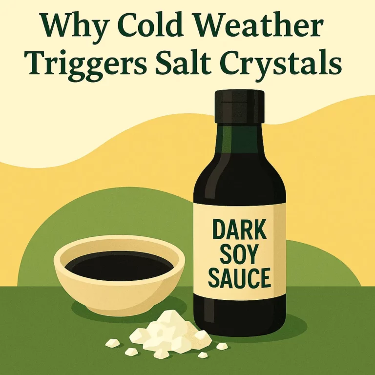 Dark soy sauce salt crystallization in winter