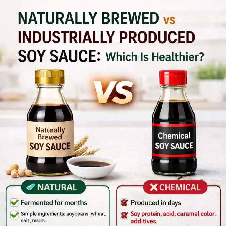 NATURALLY BREWED VS INDUSTRIALLY PRODUCED SOY SAUCE