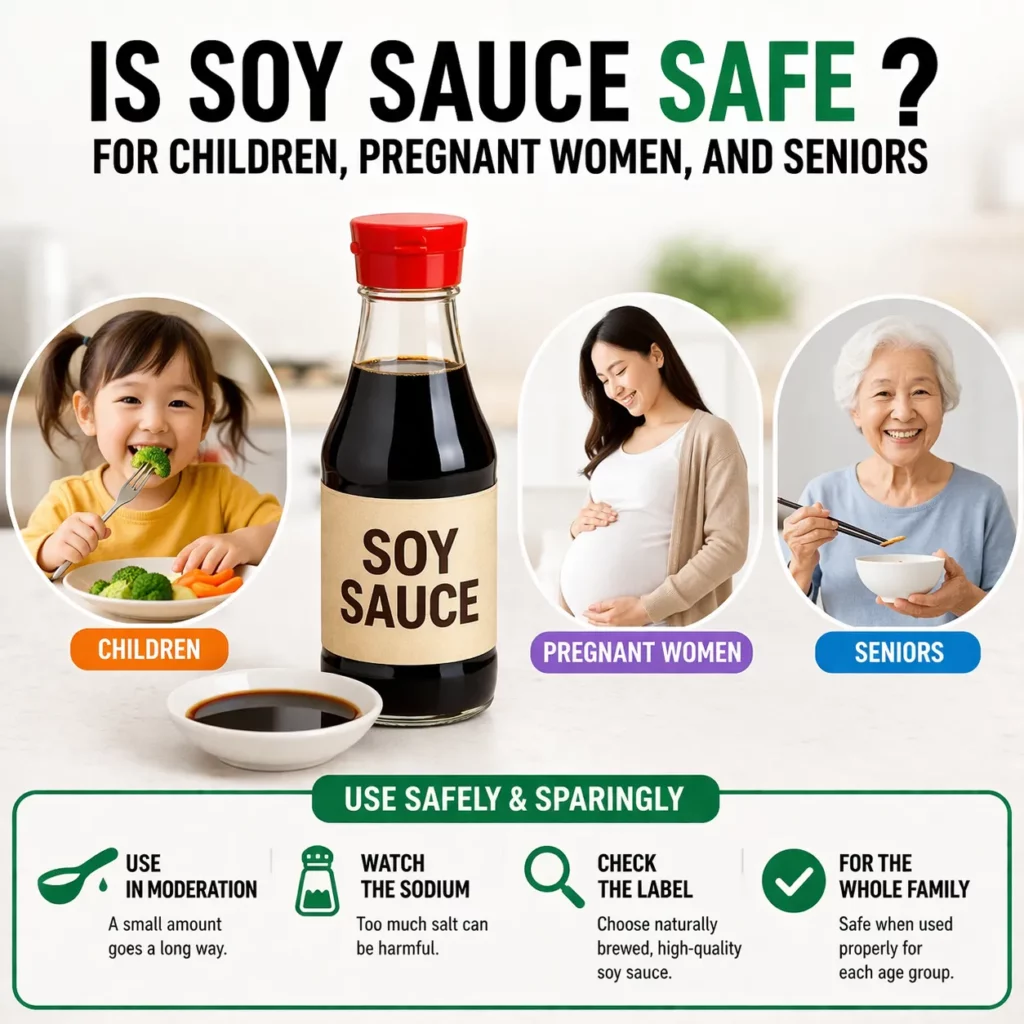 is soy sauce safe for children,pregnant women and seniors