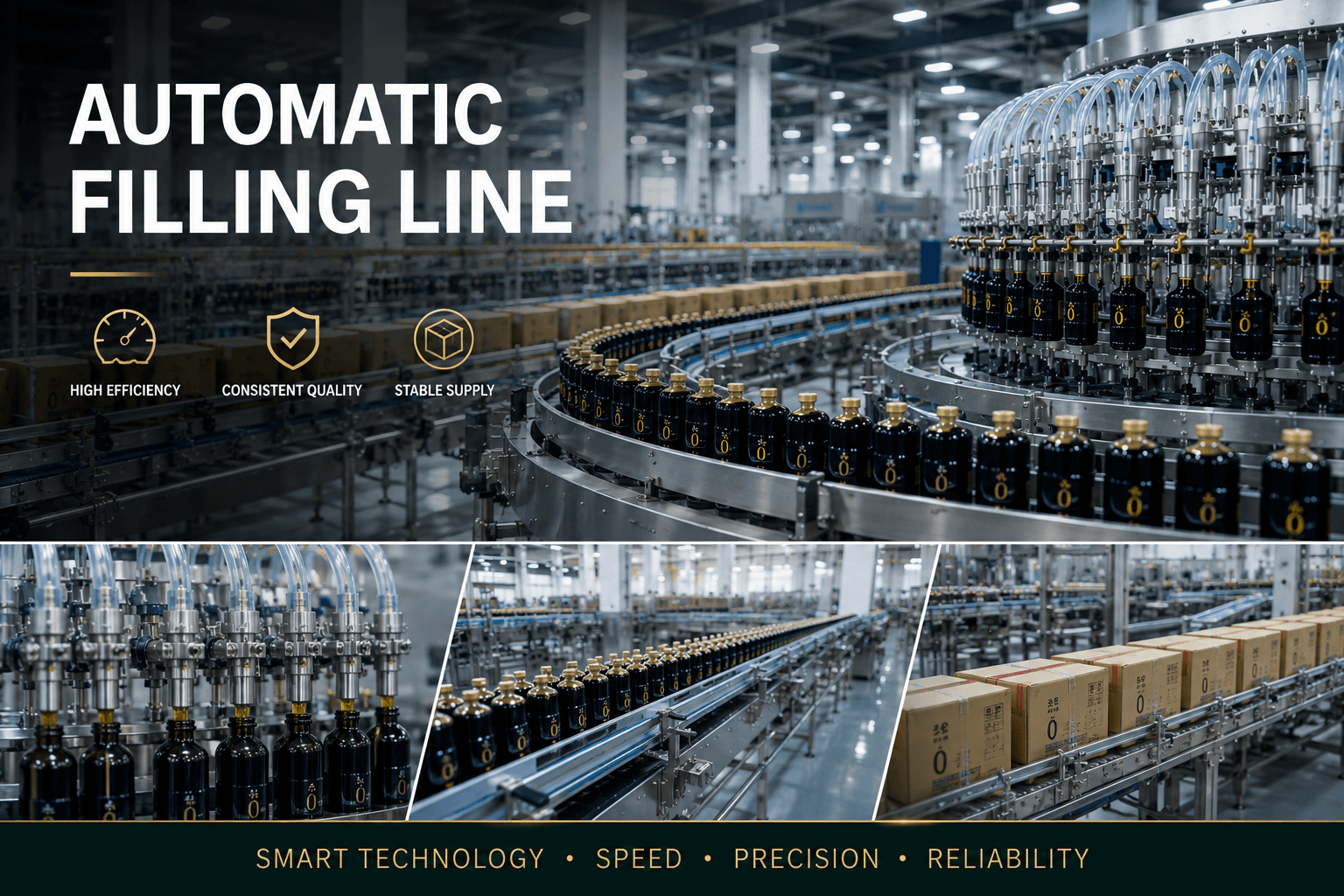 Automated filling and packaging lines for soy sauce OEM production