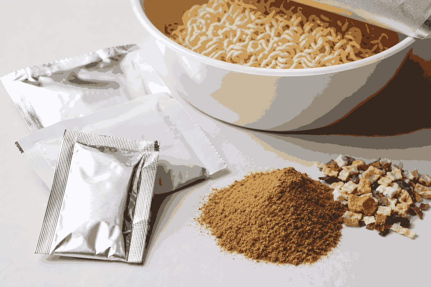 Instant noodle seasoning with soy sauce base