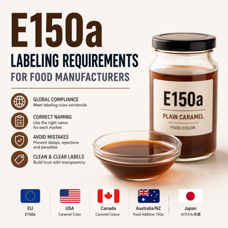 E150a Labeling Requirements for Food Manufacturers