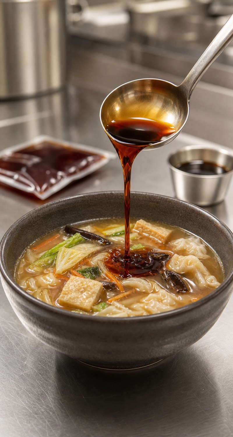 Soy sauce paste used in soup base and prepared food formulation